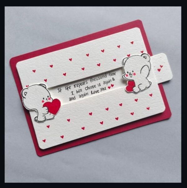 LOVE LOCK Die-Cut Card – การ์ดลายกุญแจและหัวใจ