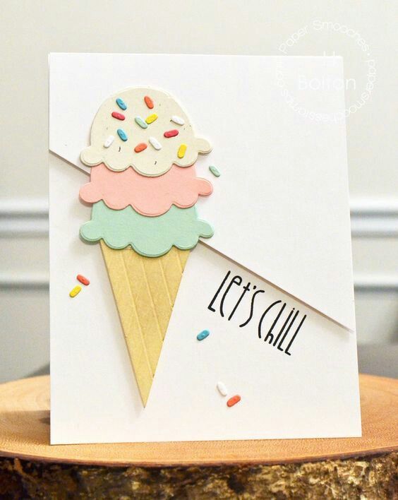 ICE CREAM Pop Art Card – การ์ดลายไอศกรีมสีสัน Pop Art