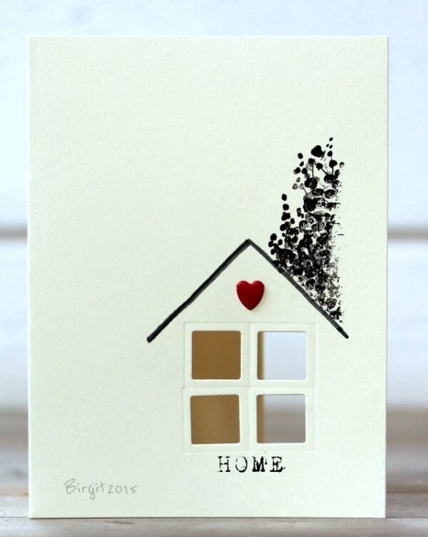 CUTE HOME Simple House Card – การ์ดลายบ้านเรียบง่าย