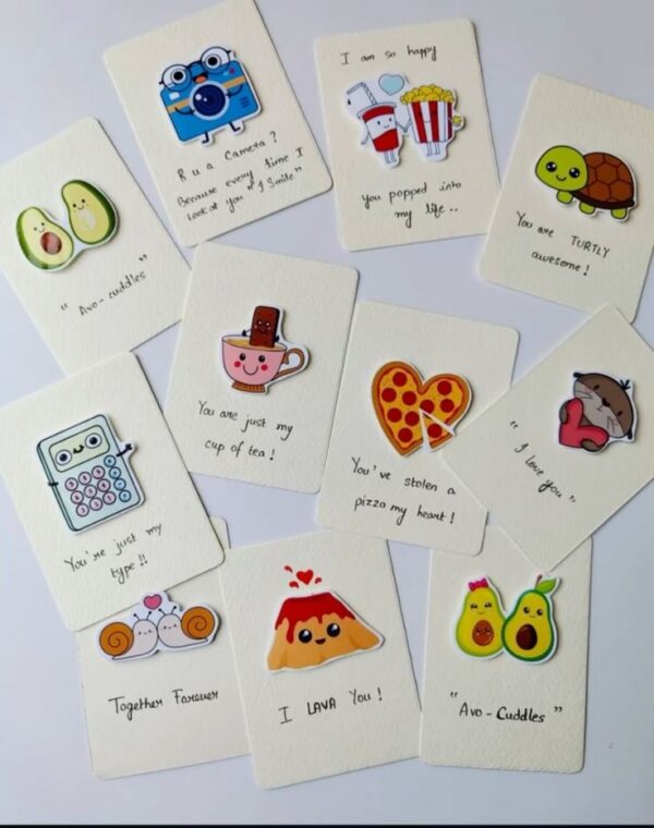 PACK 12 Mini Food Theme Card – แพค 12 การ์ดจิ๋วลายอาหาร