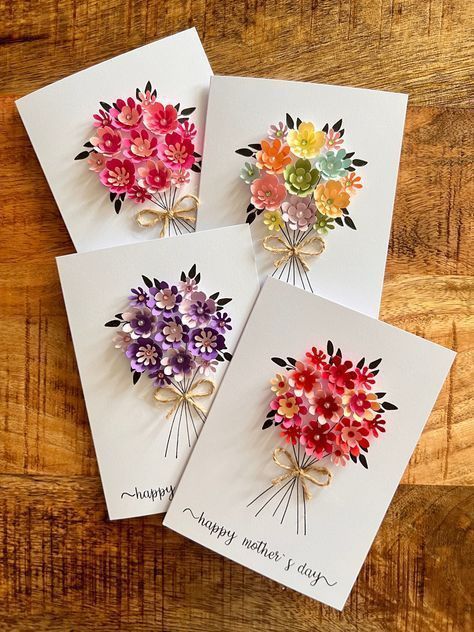 PACK 4 3D Flower Bud Card – แพค 4 การ์ดปะดอกไม้ 3D