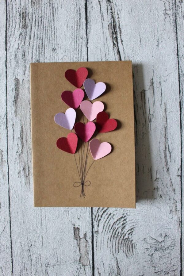 BALLOON HEART String Art Card – การ์ดหัวใจบอลลูนเชือก