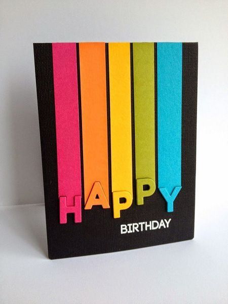 RAINBOW STRIPE Birthday Card – การ์ดวันเกิดลายแถบสีรุ้ง