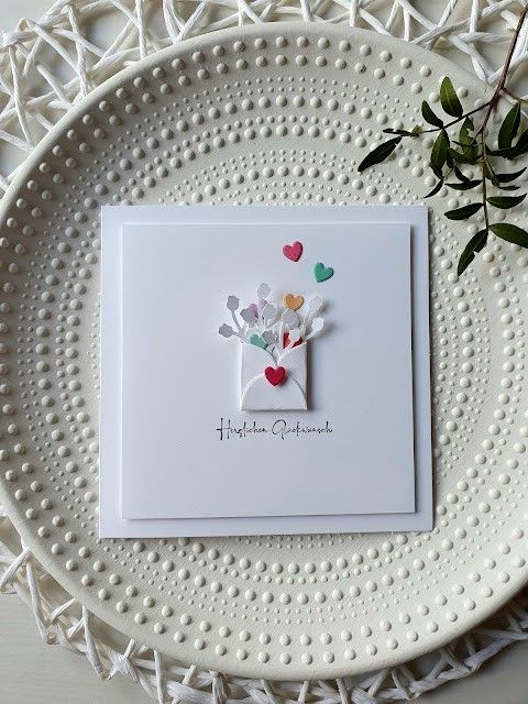 FLORAL TREE Simple Card – การ์ดลายต้นไม้ดอกไม้ปะนูน
