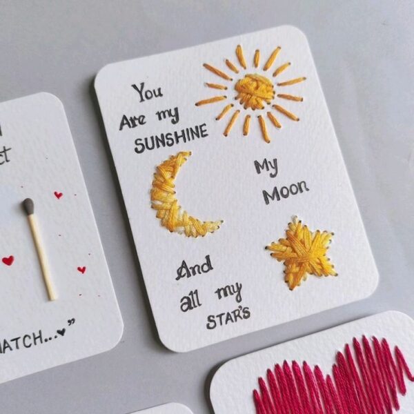 SUNSHINE Minimal Card – การ์ดลายพระอาทิตย์และดวงดาว