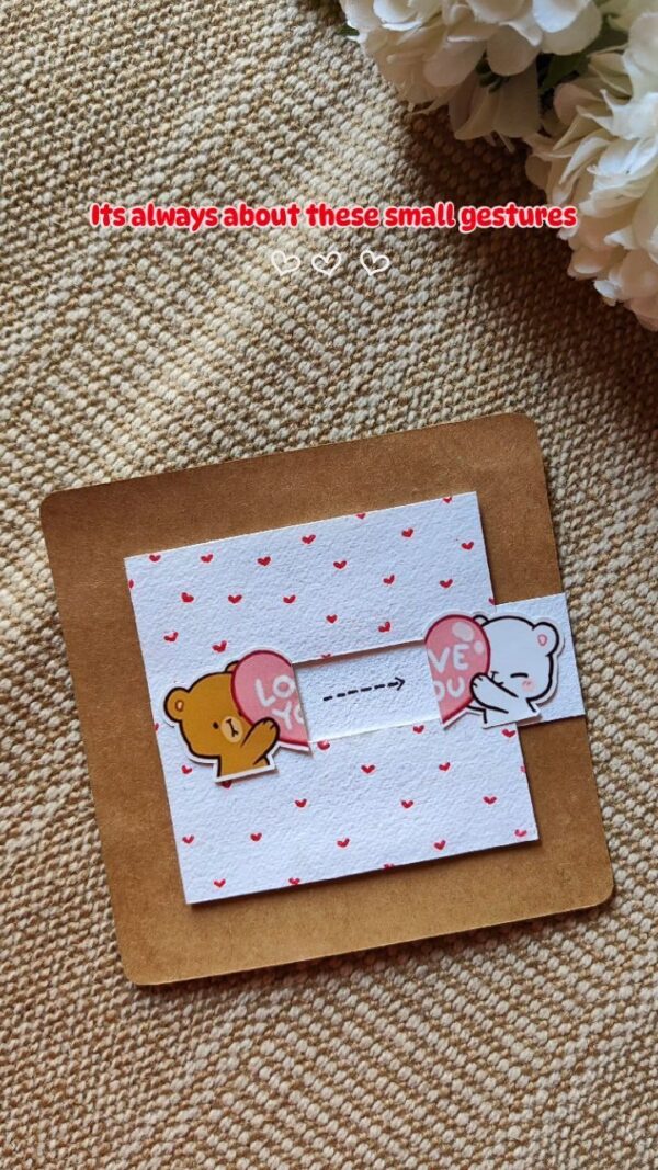 RUSTIC RIBBON Mini Thank You Card – การ์ดขอบคุณปะโบว์คราฟท์