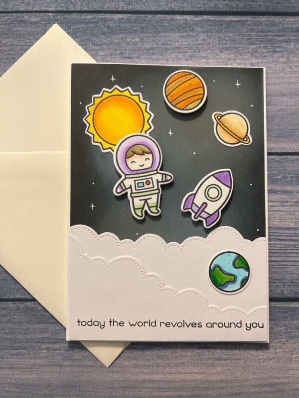 SPACE ENVELOPE Travel Card – การ์ดซองจดหมายลายอวกาศ