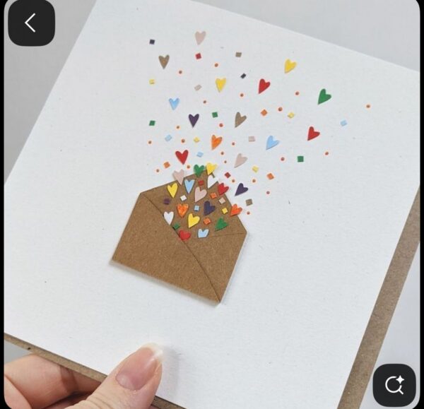 CONFETTI Simple Thank You Card – การ์ดขอบคุณปะกระดาษโปรย