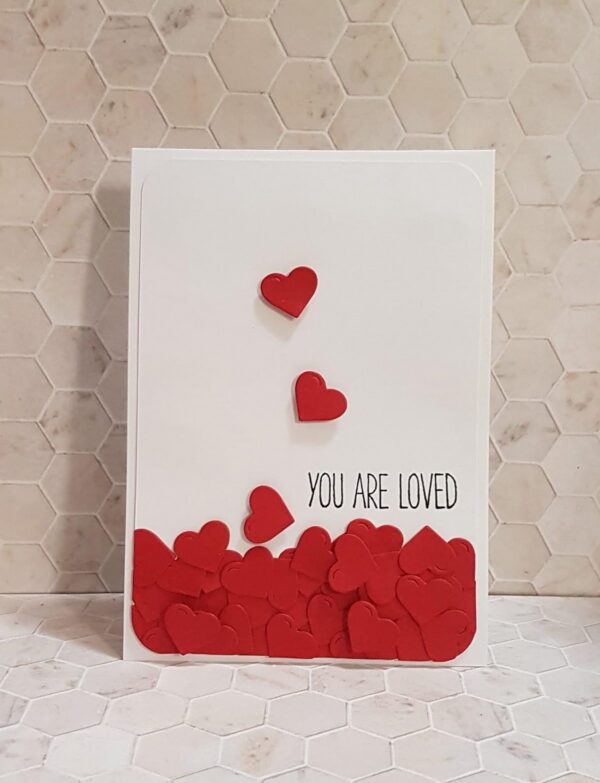FOR YOU Red Heart Card – การ์ดขอบคุณปะหัวใจสีแดง