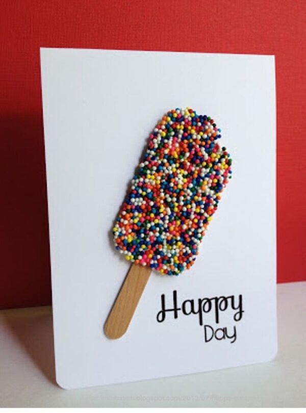 ICE CREAM Pop Art Card – การ์ดไอศกรีมแท่ง Pop Art
