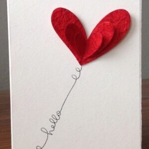 SIMPLE HEART Minimal Card – การ์ดหัวใจสีแดงเรียบง่าย