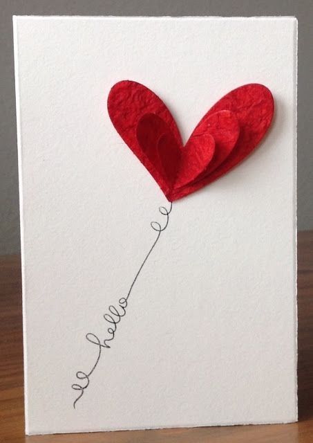 SIMPLE HEART Minimal Card – การ์ดหัวใจสีแดงเรียบง่าย